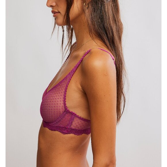FREE PEOPLE Midweek Underwire Bra / Magenta Haze - Picture 3 of 6